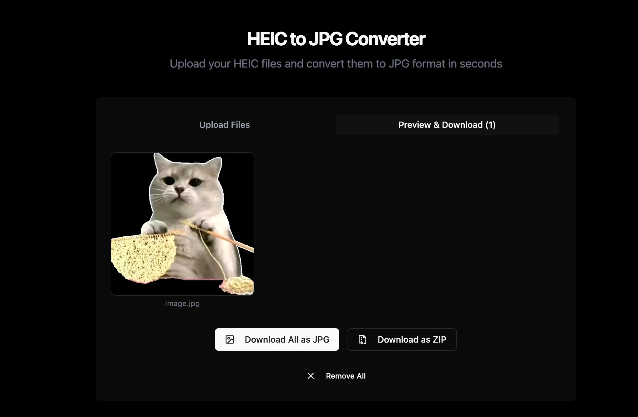 HEIC to JPG conversion in progress